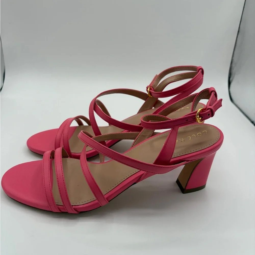New Cole Haan Women's Pink Addie strap sandals/heels 8